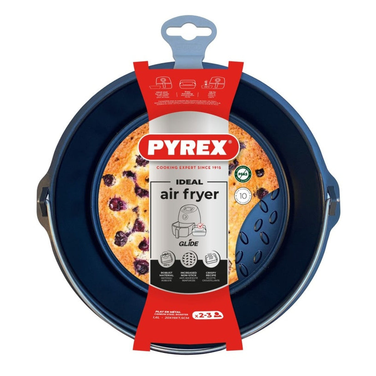 Air Fryer Metal Round Roaster - 20 x 19 x 7.5cm