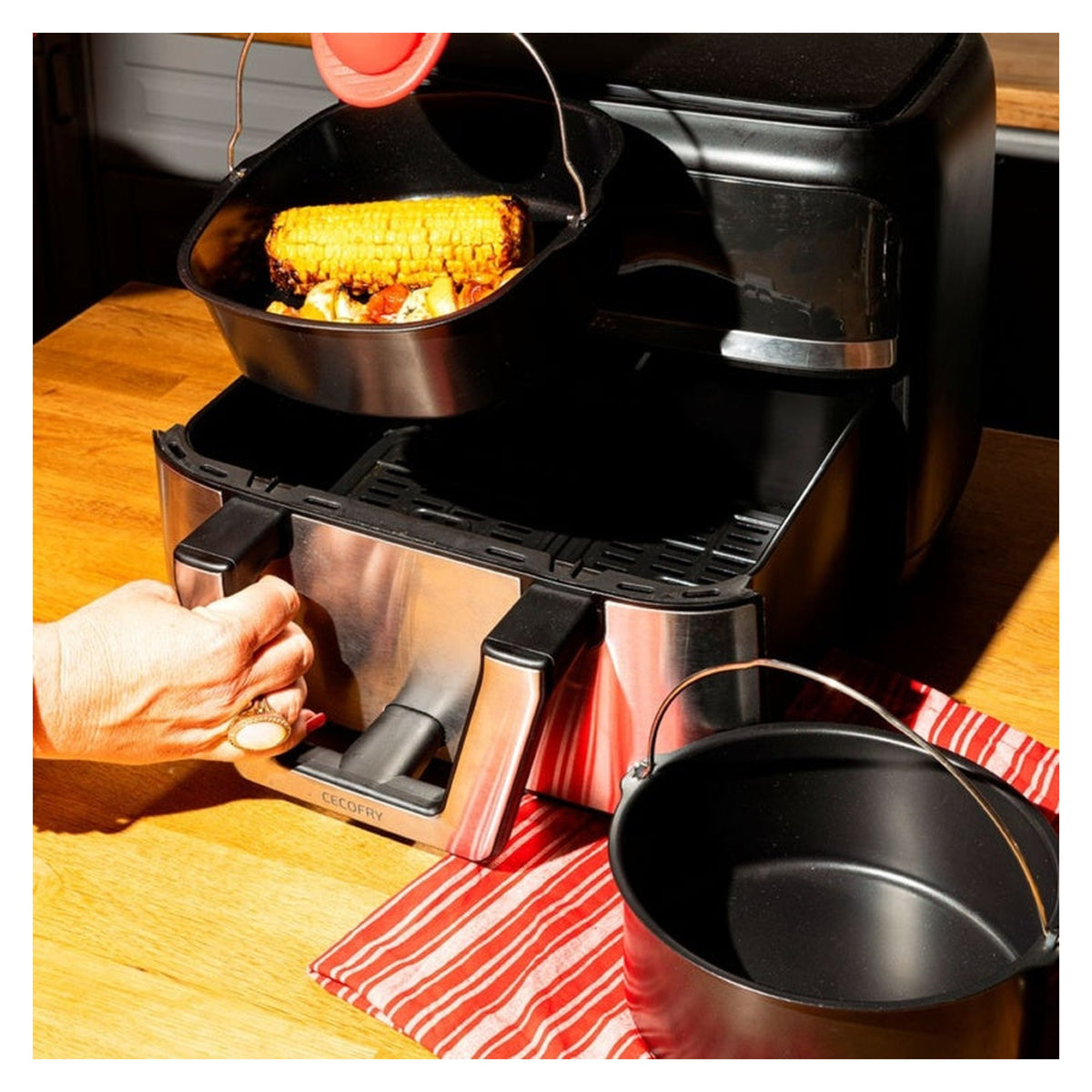 Air Fryer Metal Round Roaster - 20 x 19 x 7.5cm, view 2