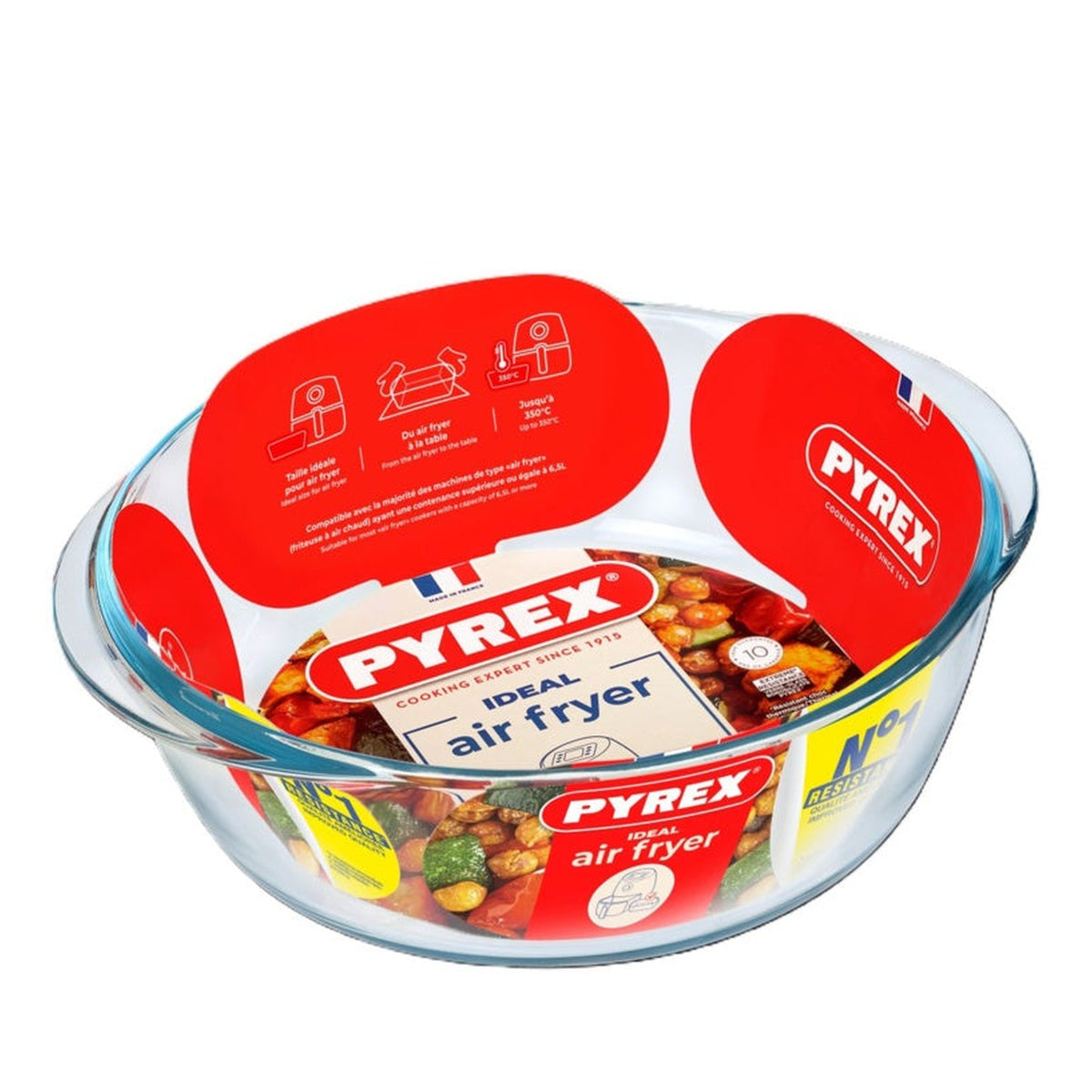 Air Fryer Round Glass Dish - 1L