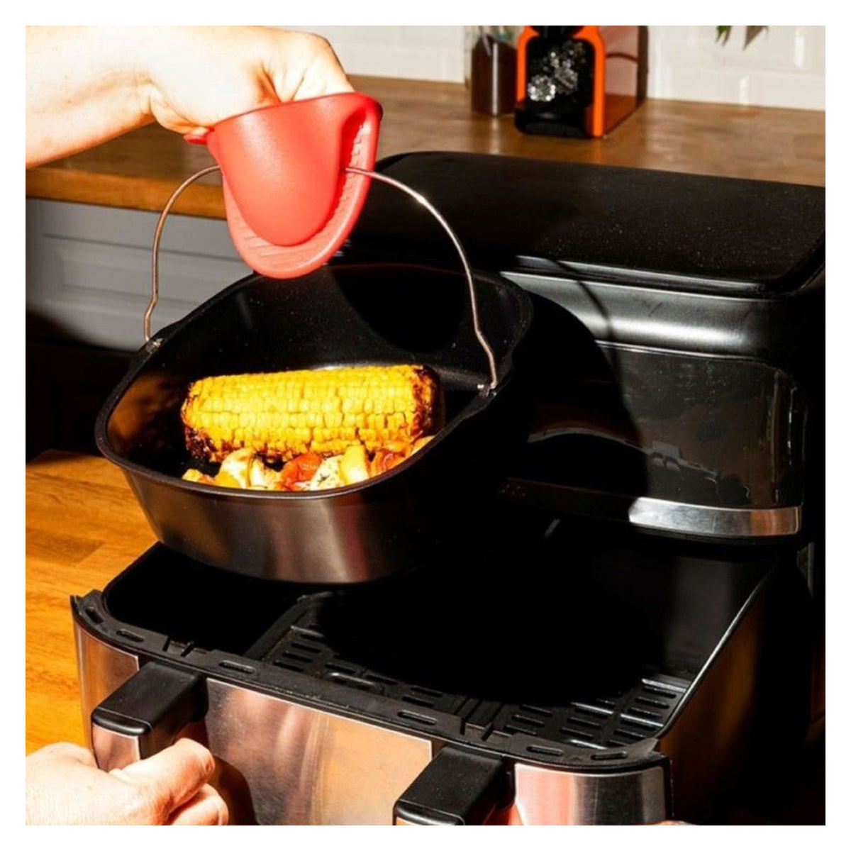 Air Fyer Metal Square Roaster - 22 x 21 x 7.5cm, view 2