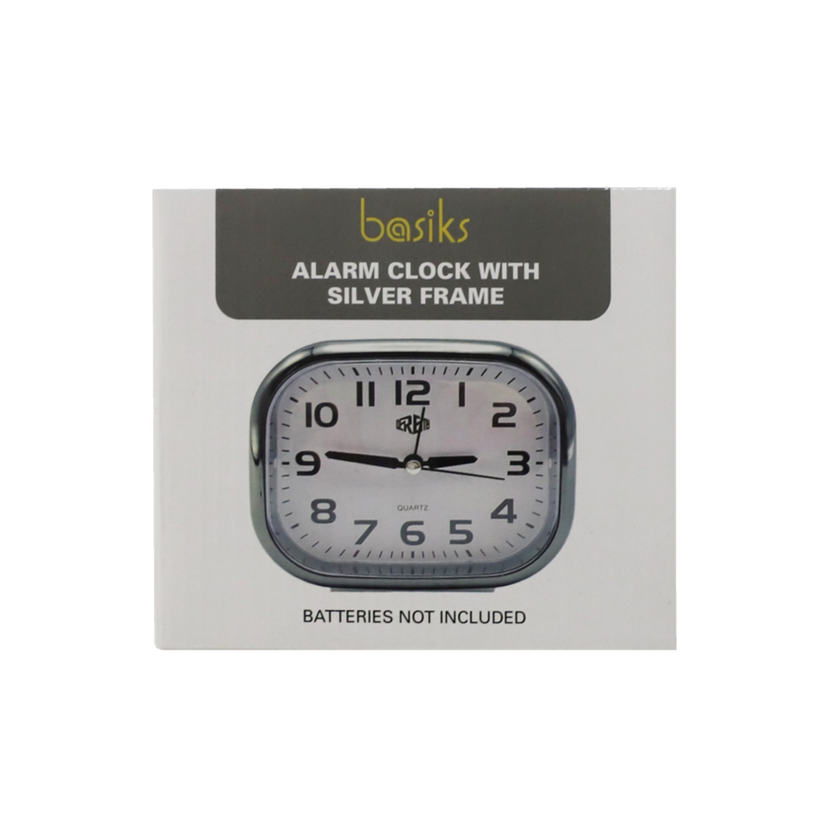 Alarm Clock - White/Silver Frame, view 2