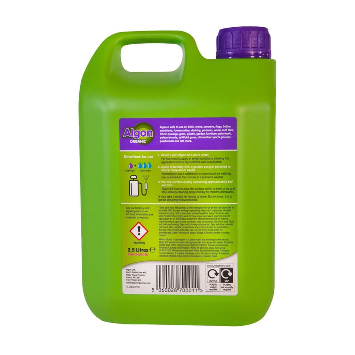 Algon organic path patio and decking cleaner 2.5L, view 2