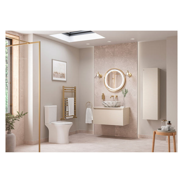 Align wall hung basin unit and tall wall unit