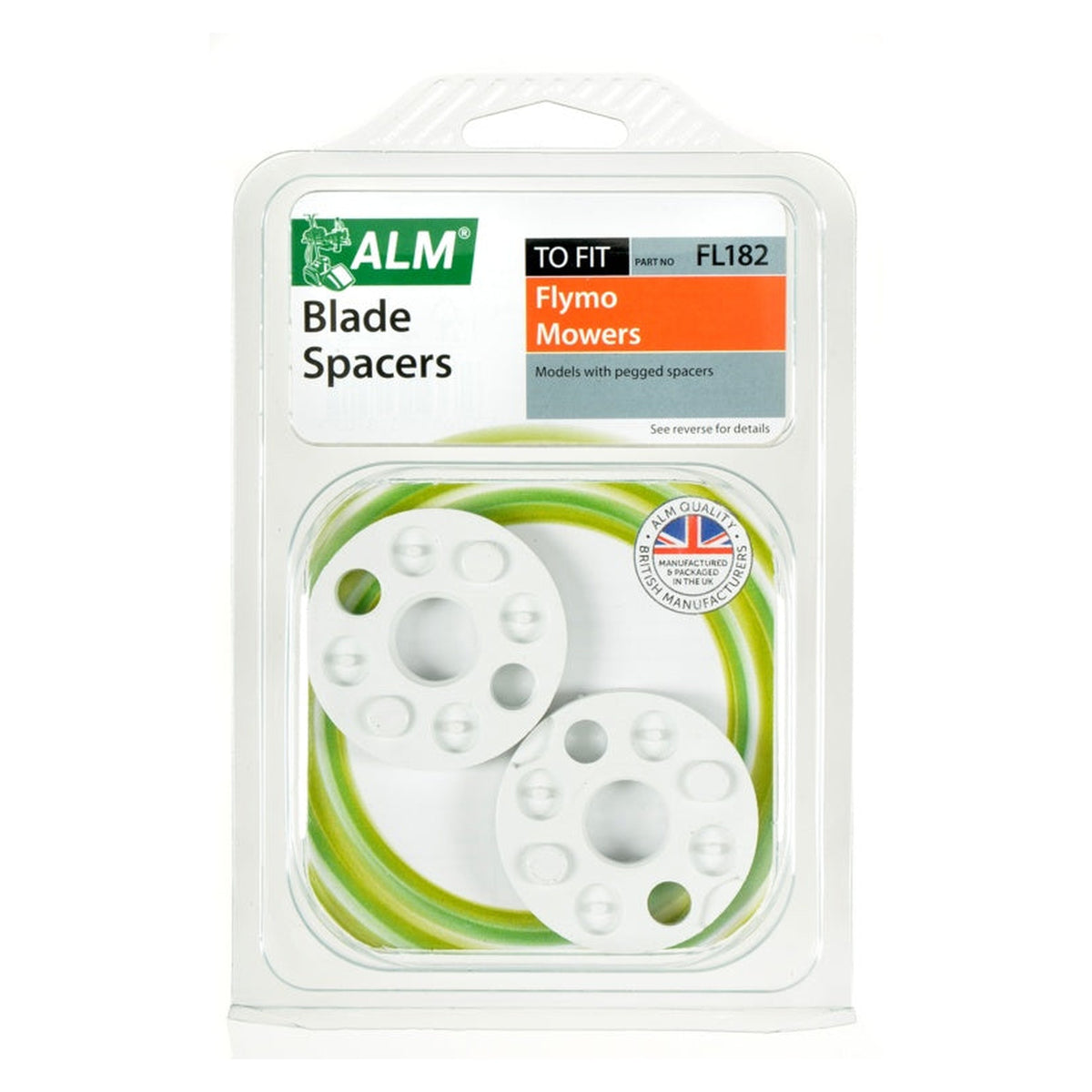 ALM blade height spacers for Flymo mowers