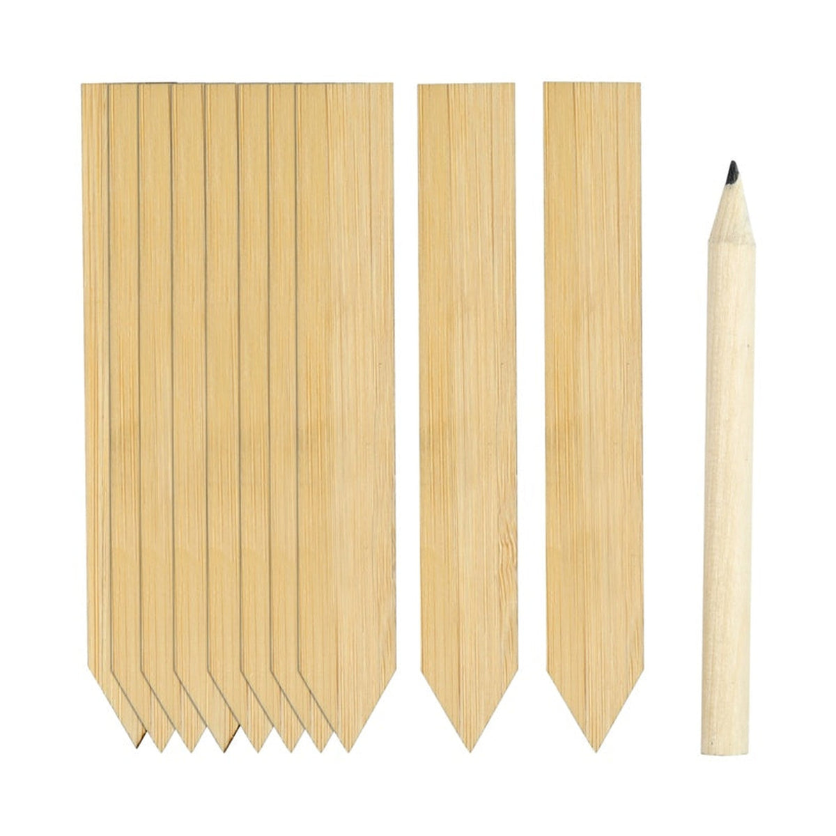Ambassador bamboo plant labels 4 inch with pencil, view 2
