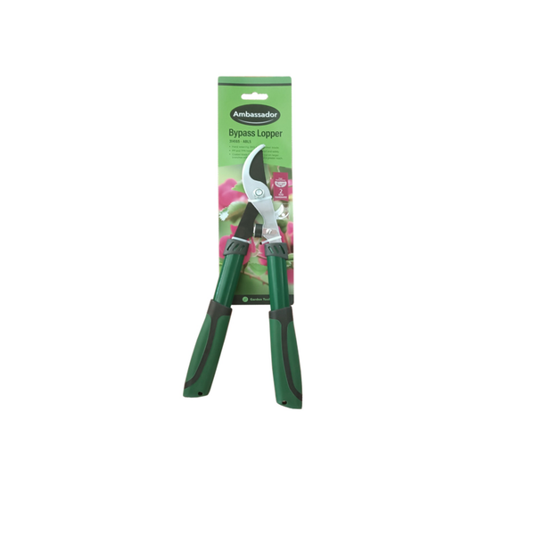 Ambassador bypass lopper with coated carbon steel blade