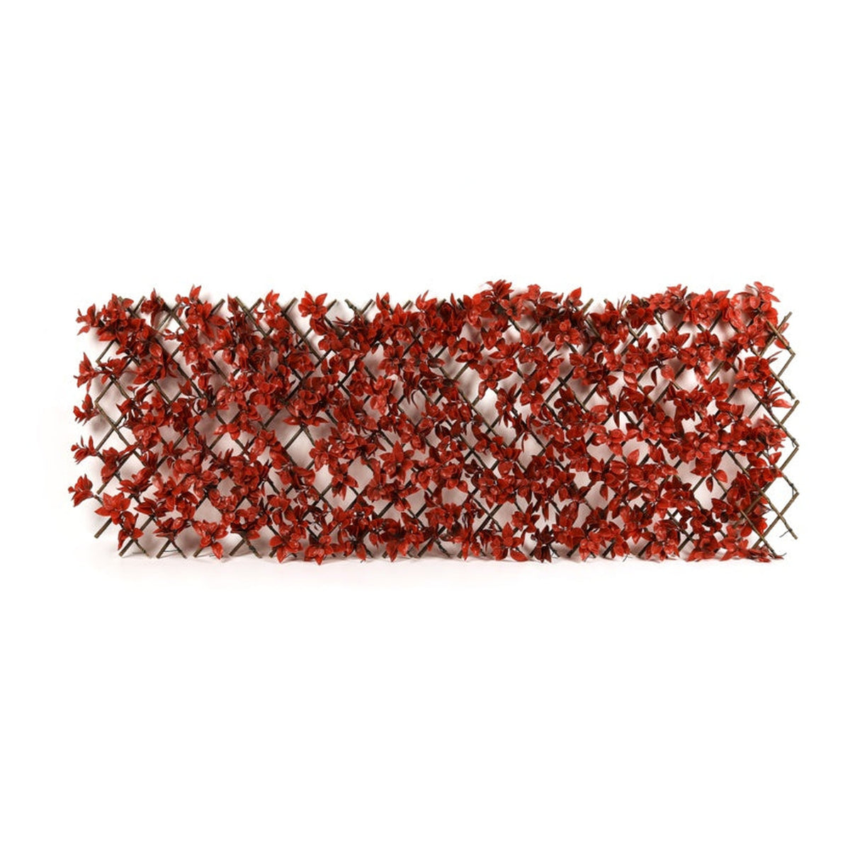Ambassador expanding artificial trellis with red leaves 180cm x 60cm, view 2