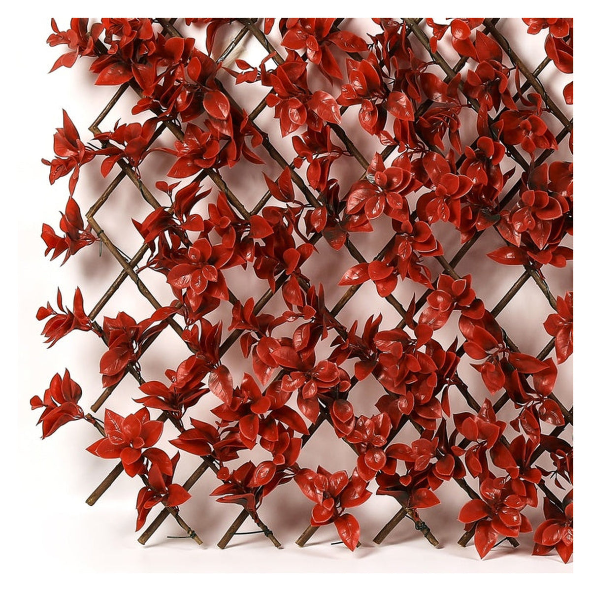 Ambassador expanding artificial trellis with red leaves 180cm x 60cm, view 3