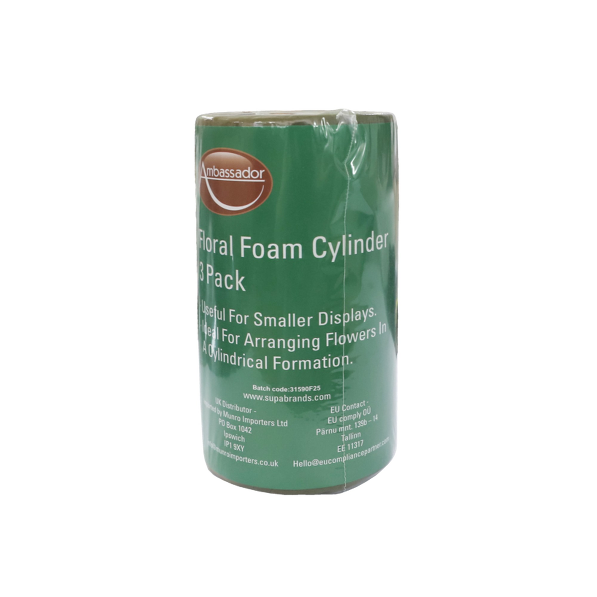 Ambassador floral foam cylinders pack of 3