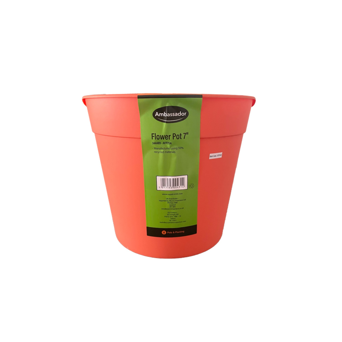 Ambassador 7 inch plastic flower pot