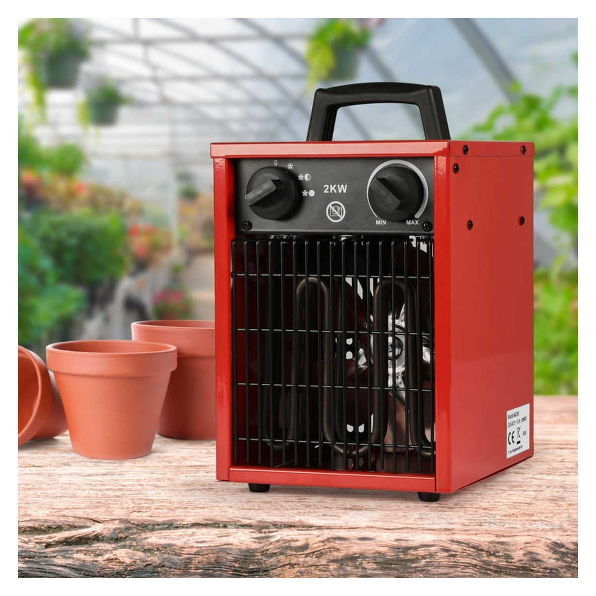 Ambassador 2000W IP24 greenhouse heater, view 2