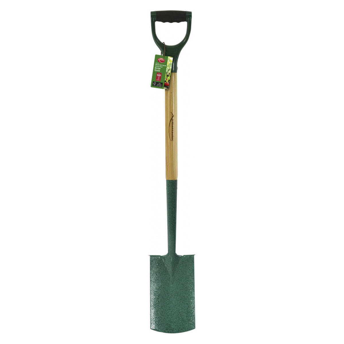 Ambassador carbon steel border spade with ash handle