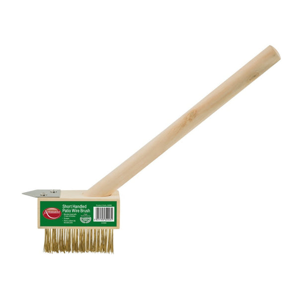 Ambassador short handled wire brush with scraper