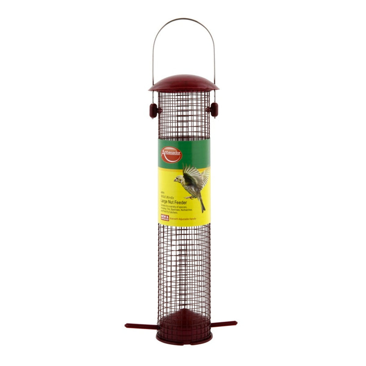 Ambassador large wild bird nut feeder with adjustable handle