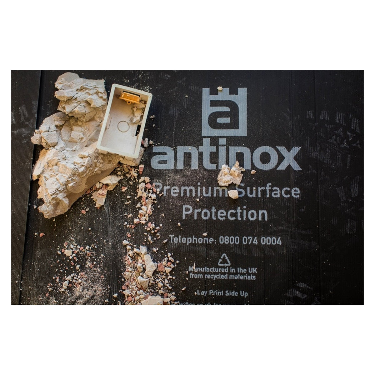 Antinox black recycled protection board 2.4m x 1.2m, view 3