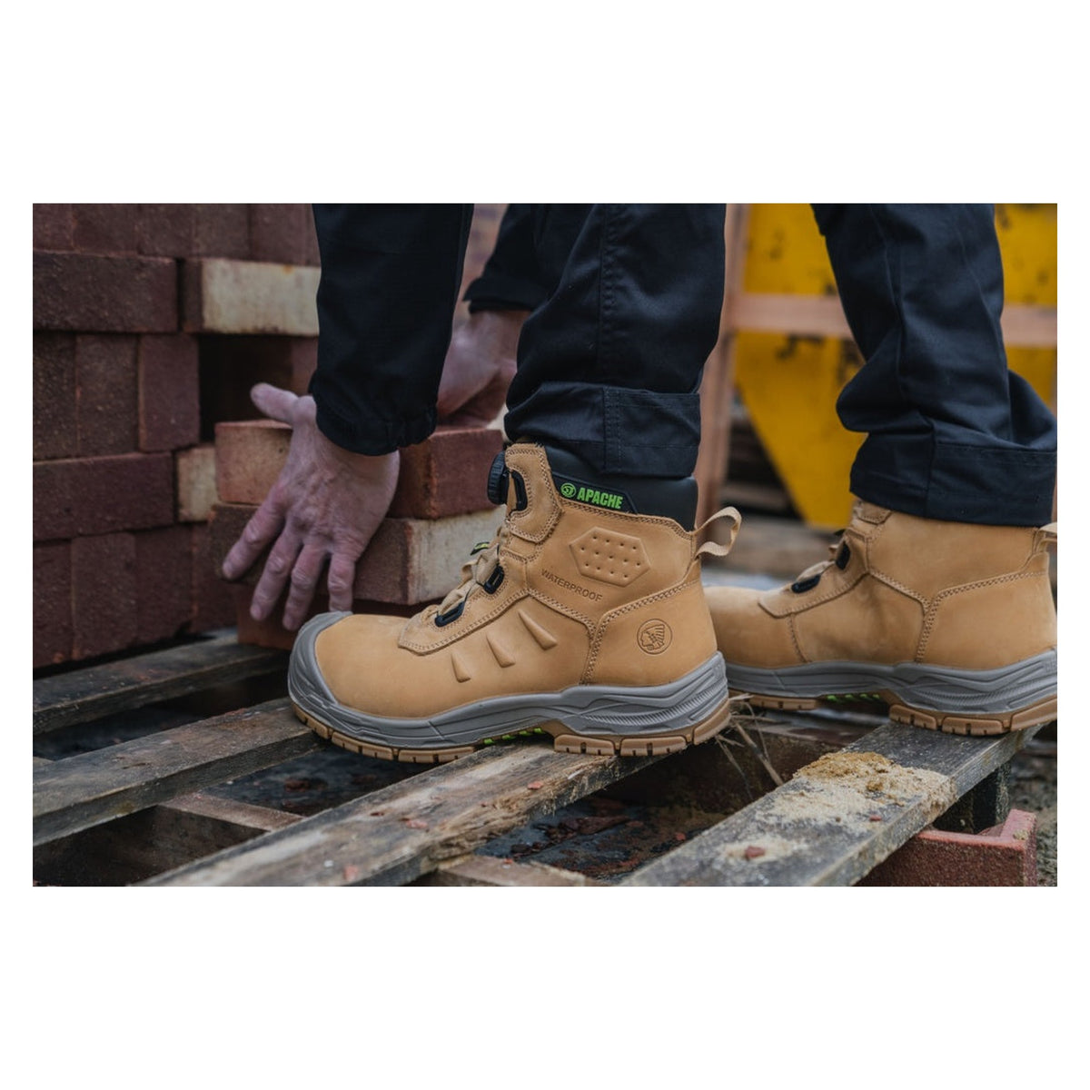 Apache Churchill waterproof wheat safety boot, size 10, view 2