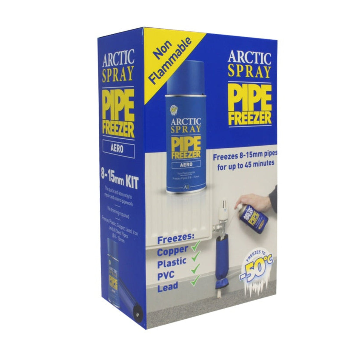 Arctic Hayes pipe freezer kit with jacket and freezer spray
