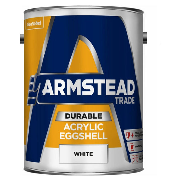 Armstead Trade Durable Acrylic Eggshell 5L tin in white