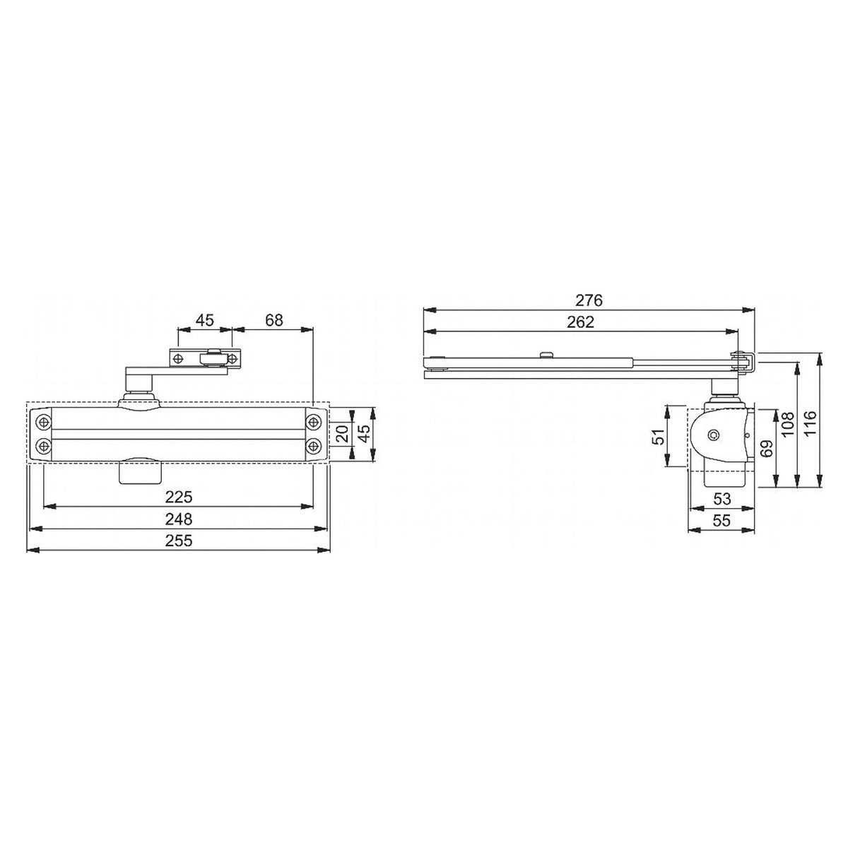 Arrone Power Adjustable Door Closer size 2-4, view 2