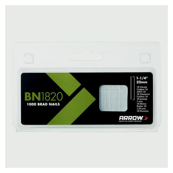 Arrow 32mm steel brad nails box of 1000