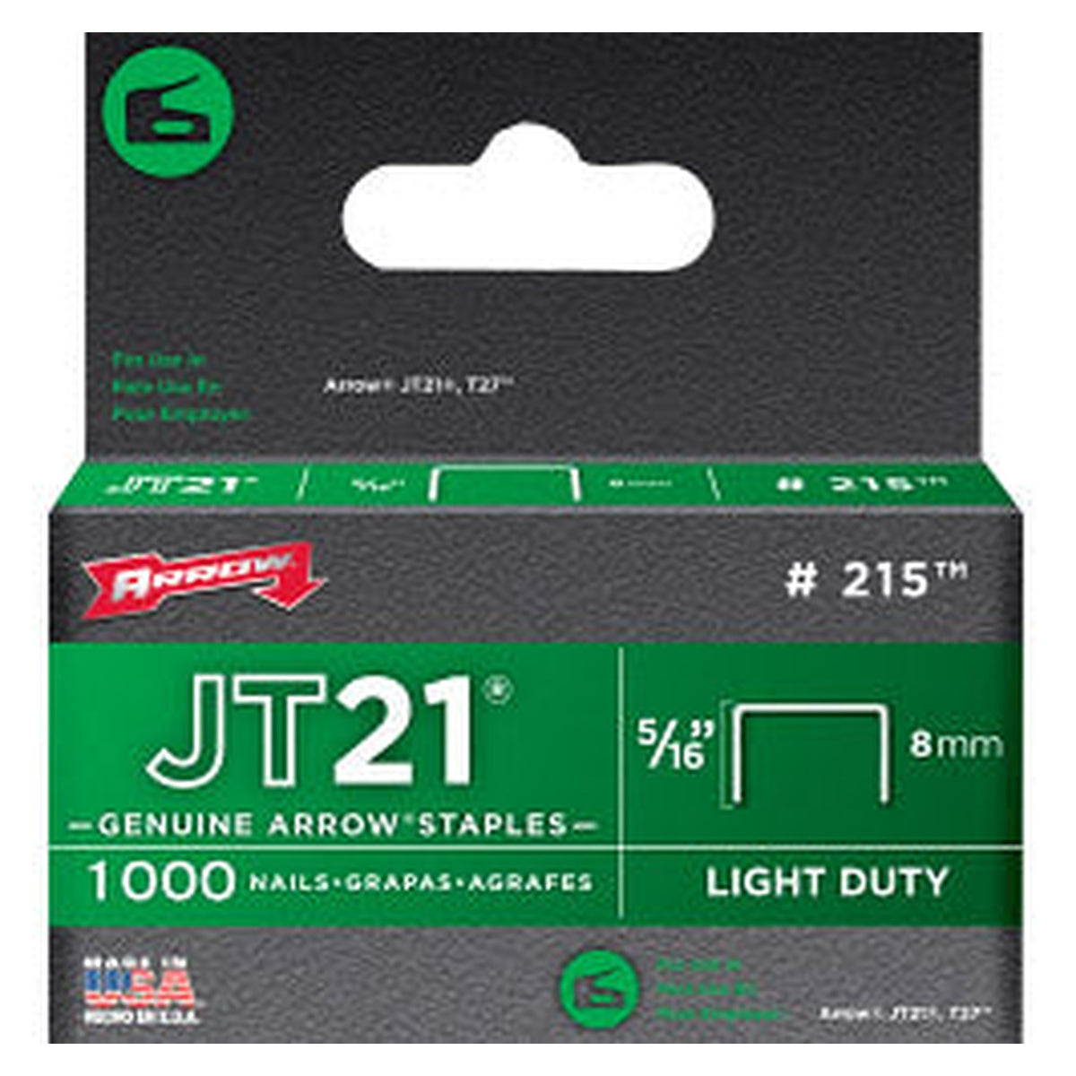 Pack of 1000 Arrow JT21 T27 8mm staples