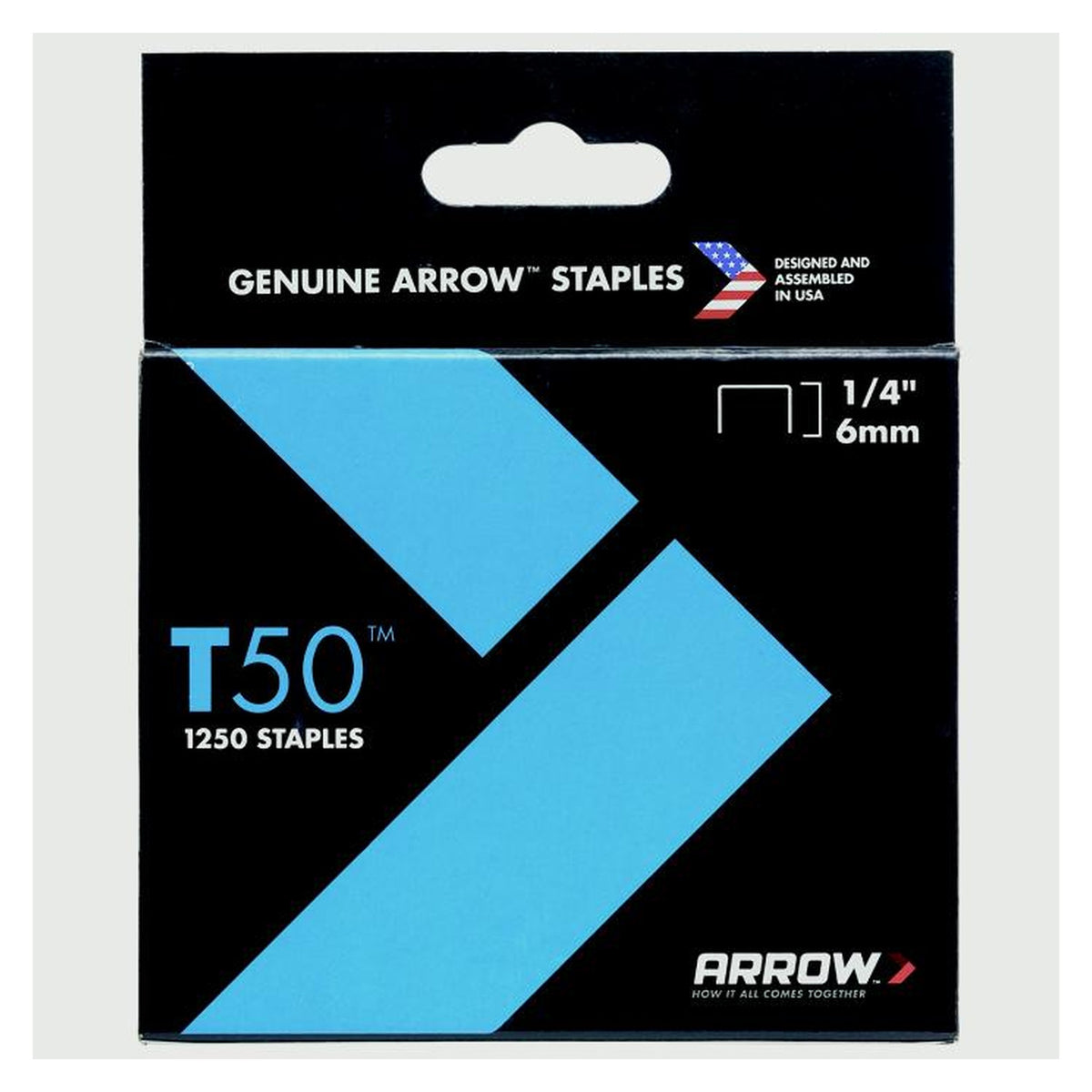Arrow T50 6mm heavy duty staples pack of 1250