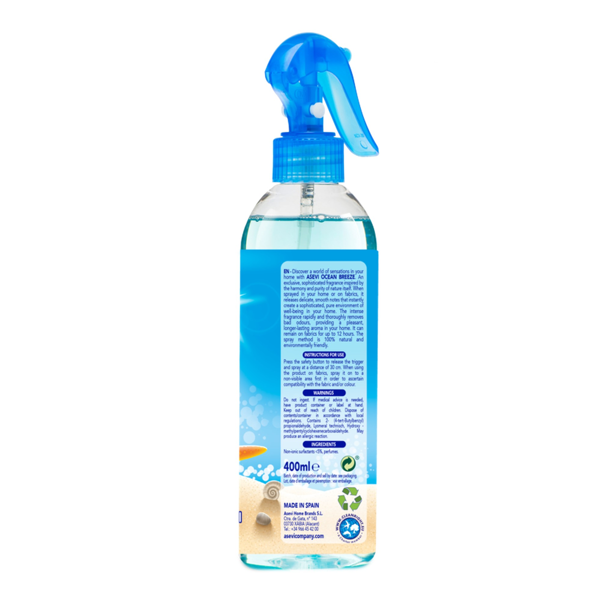 Asevi Ocean Breeze air freshener spray 400ml, view 2