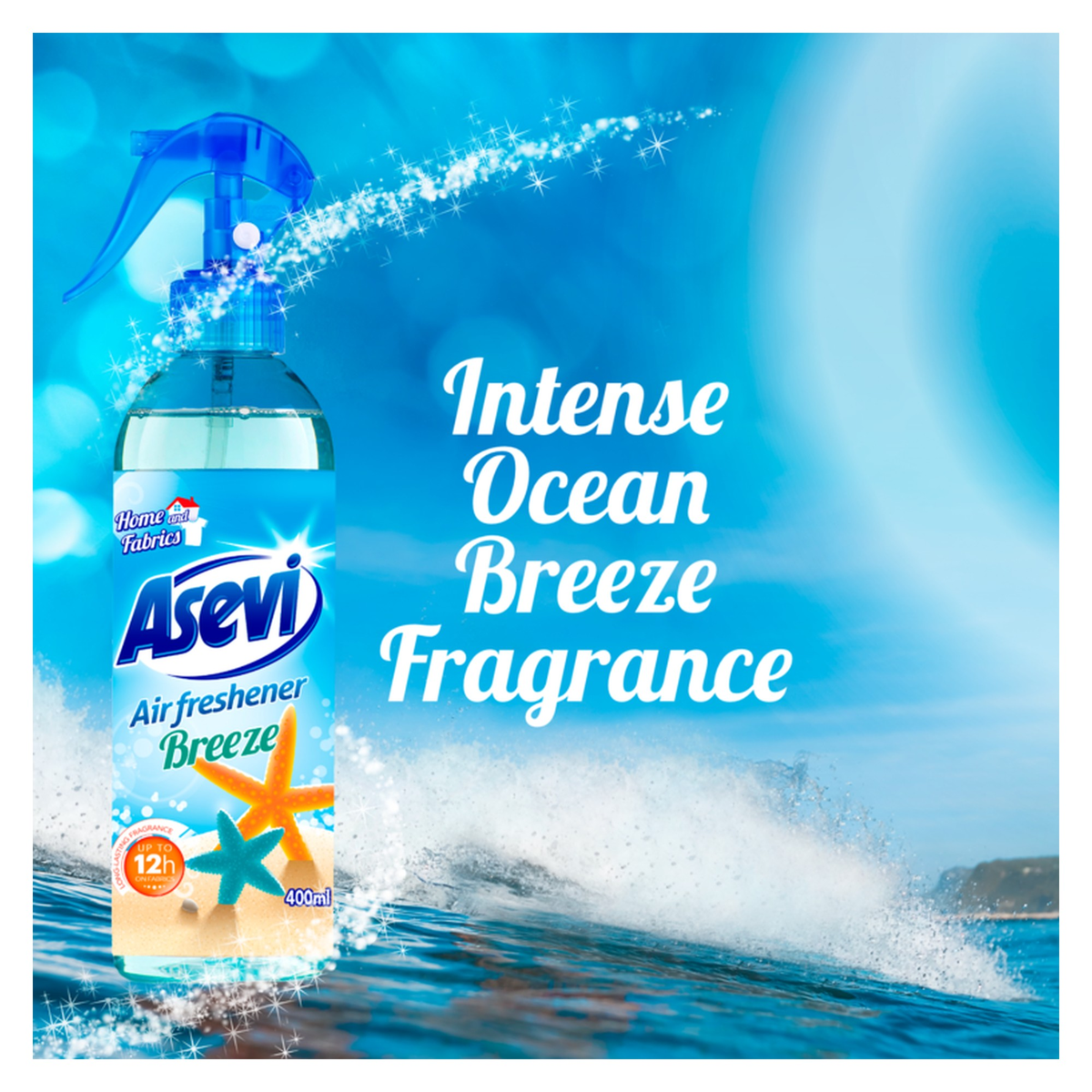 Asevi Ocean Breeze air freshener spray 400ml, view 3