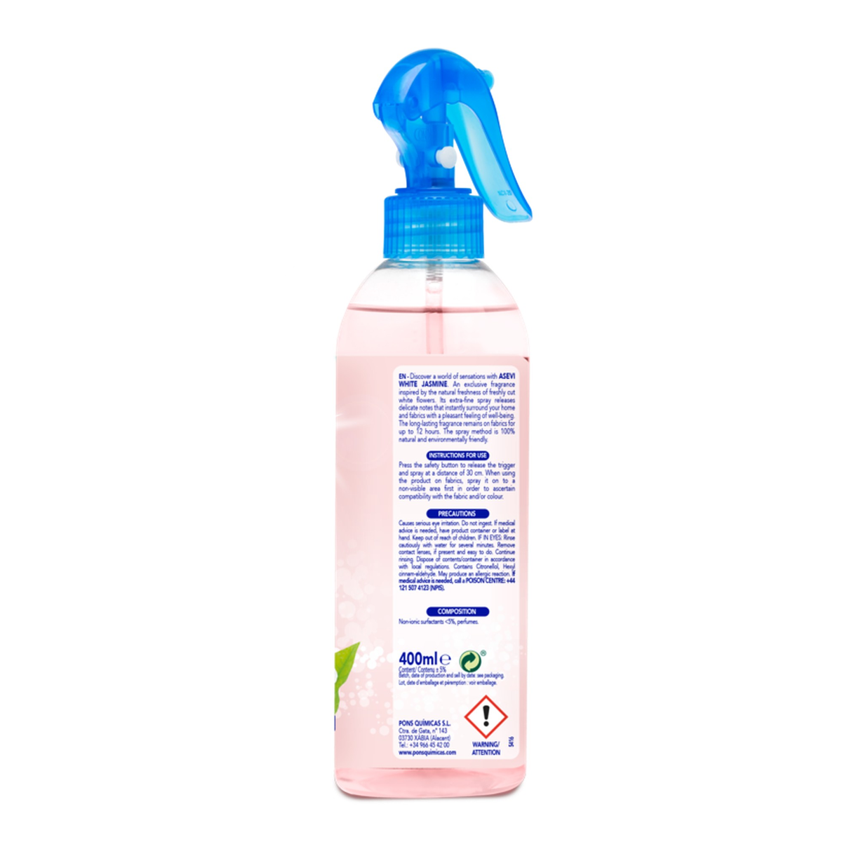 Asevi White Jasmine air freshener spray 400ml, view 2