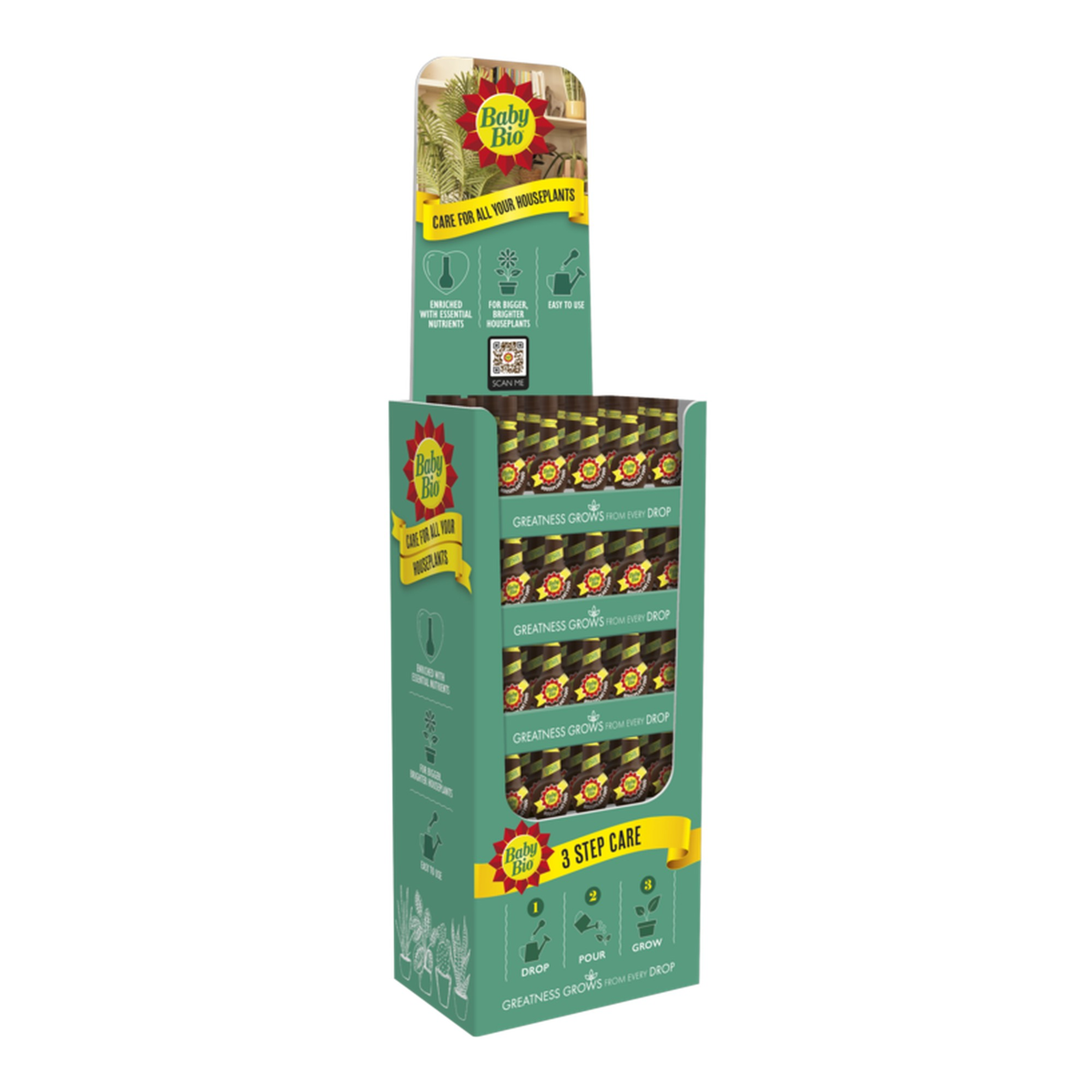 Baby Bio Original display unit of 144 x 175ml bottles