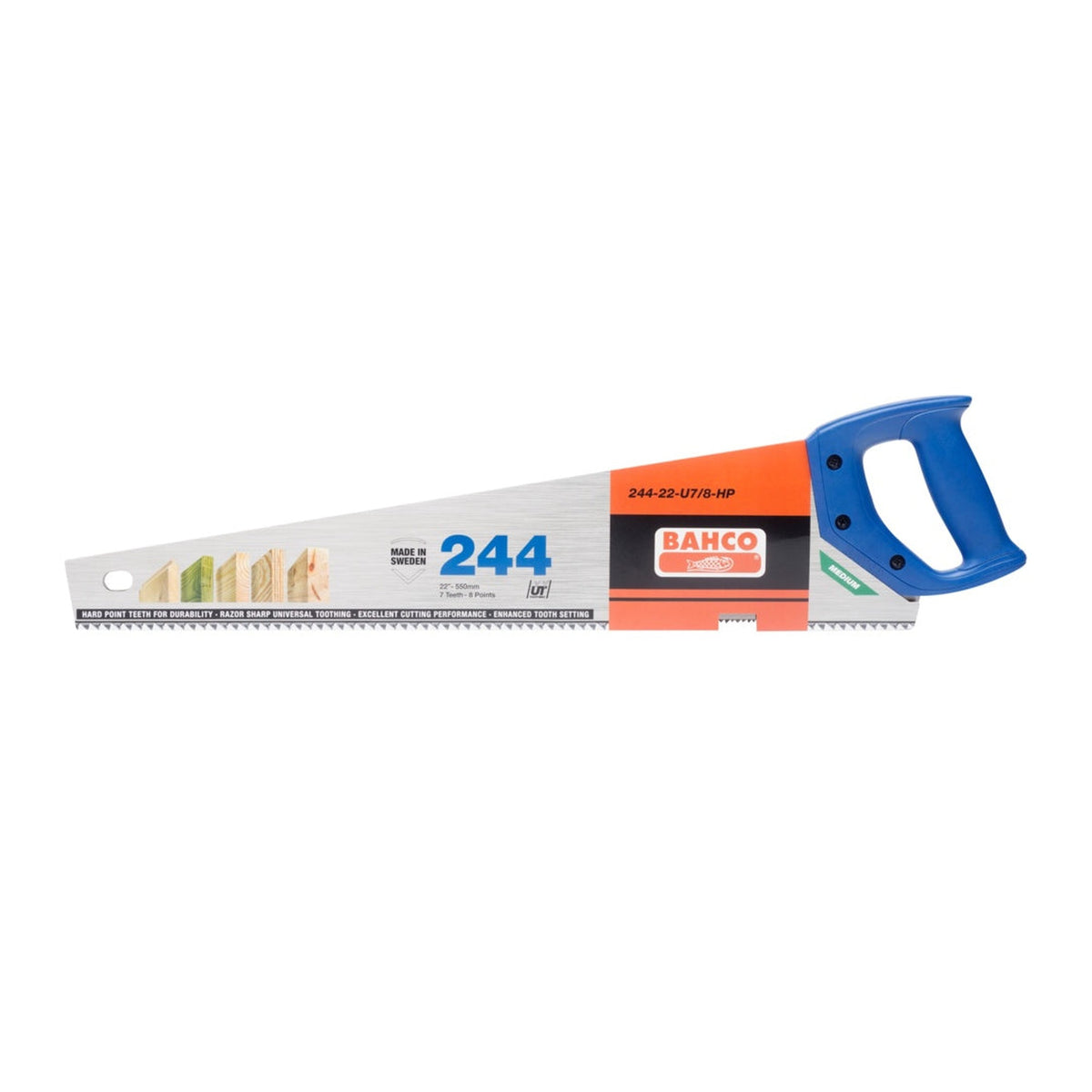 Bahco 244 22 inch 7 TPI hardpoint saw