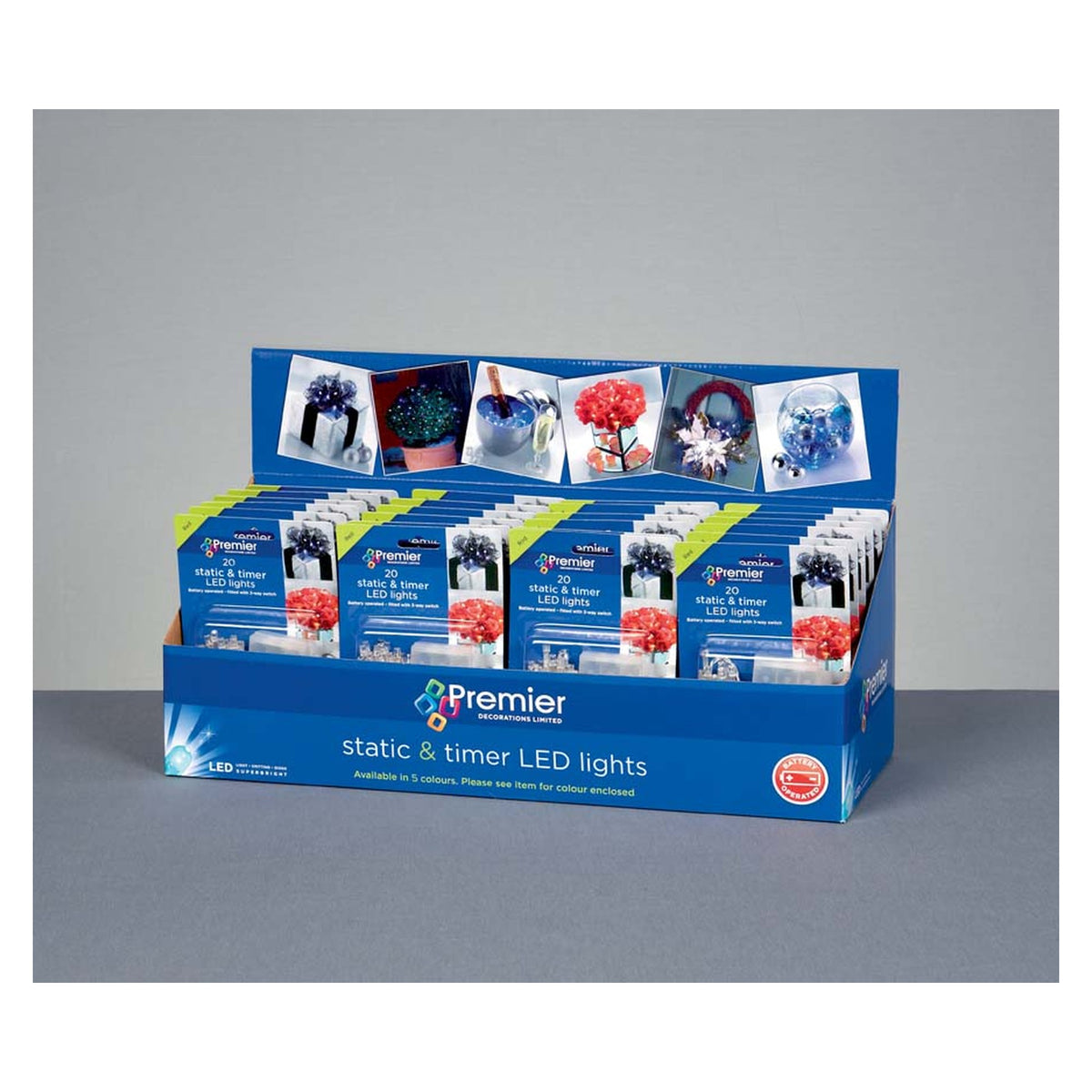 Battery Operated LED Lights - 20 LED - White