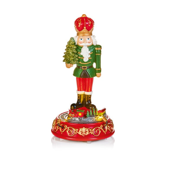 Battery Operated Lit Animated Nutcracker - 20.5cm