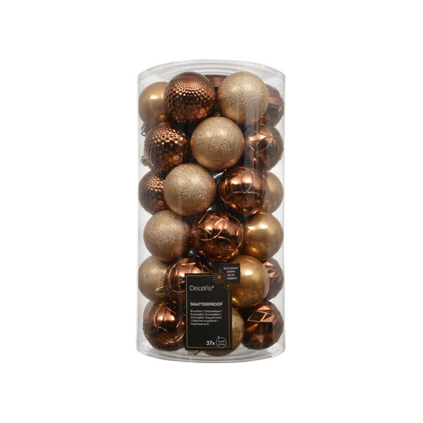 Baubles Pack 37 - 6cm Bronze