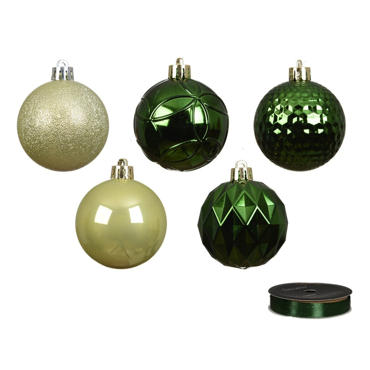 Baubles Pack 37 - 6cm Green, view 2