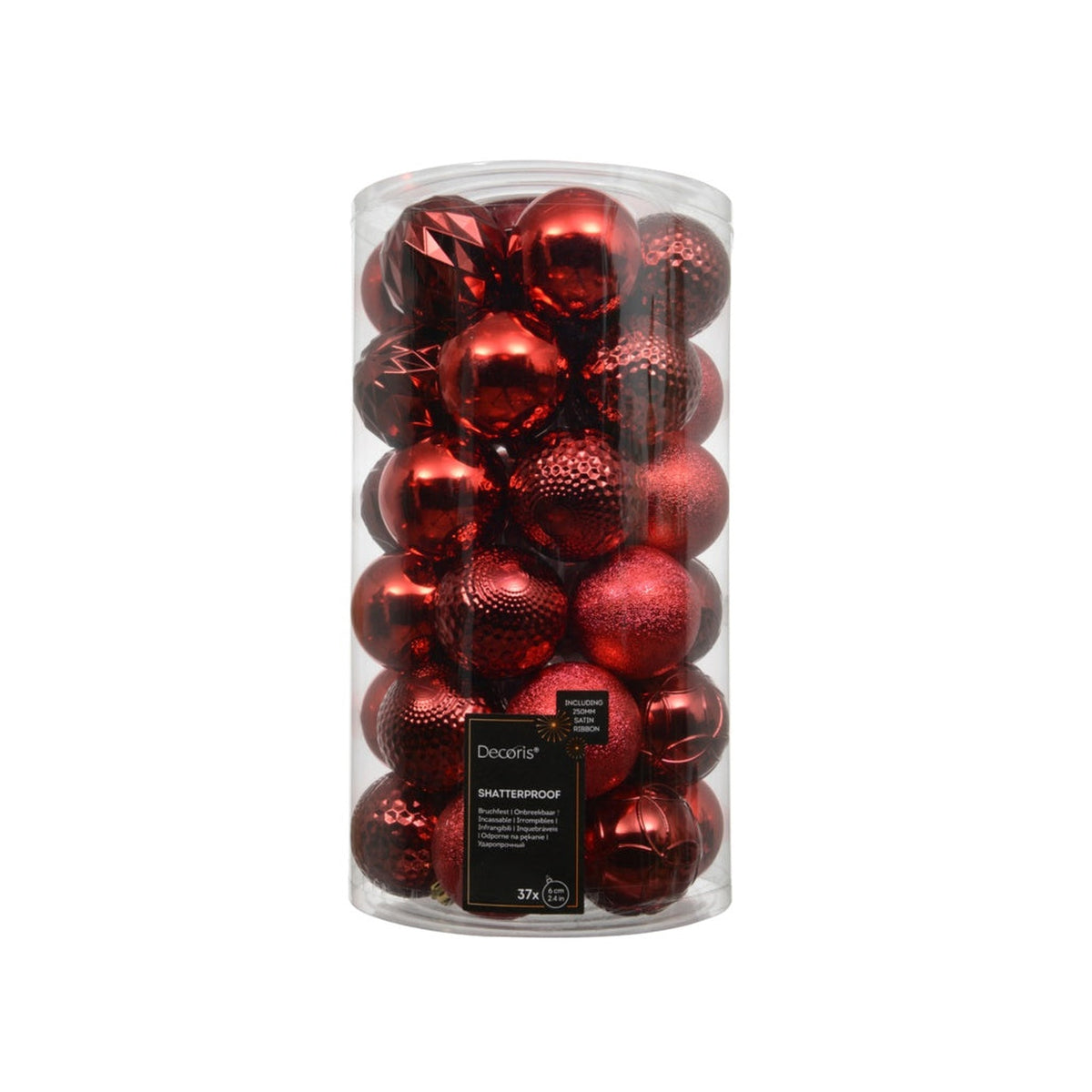 Baubles Pack 37 - 6cm Red