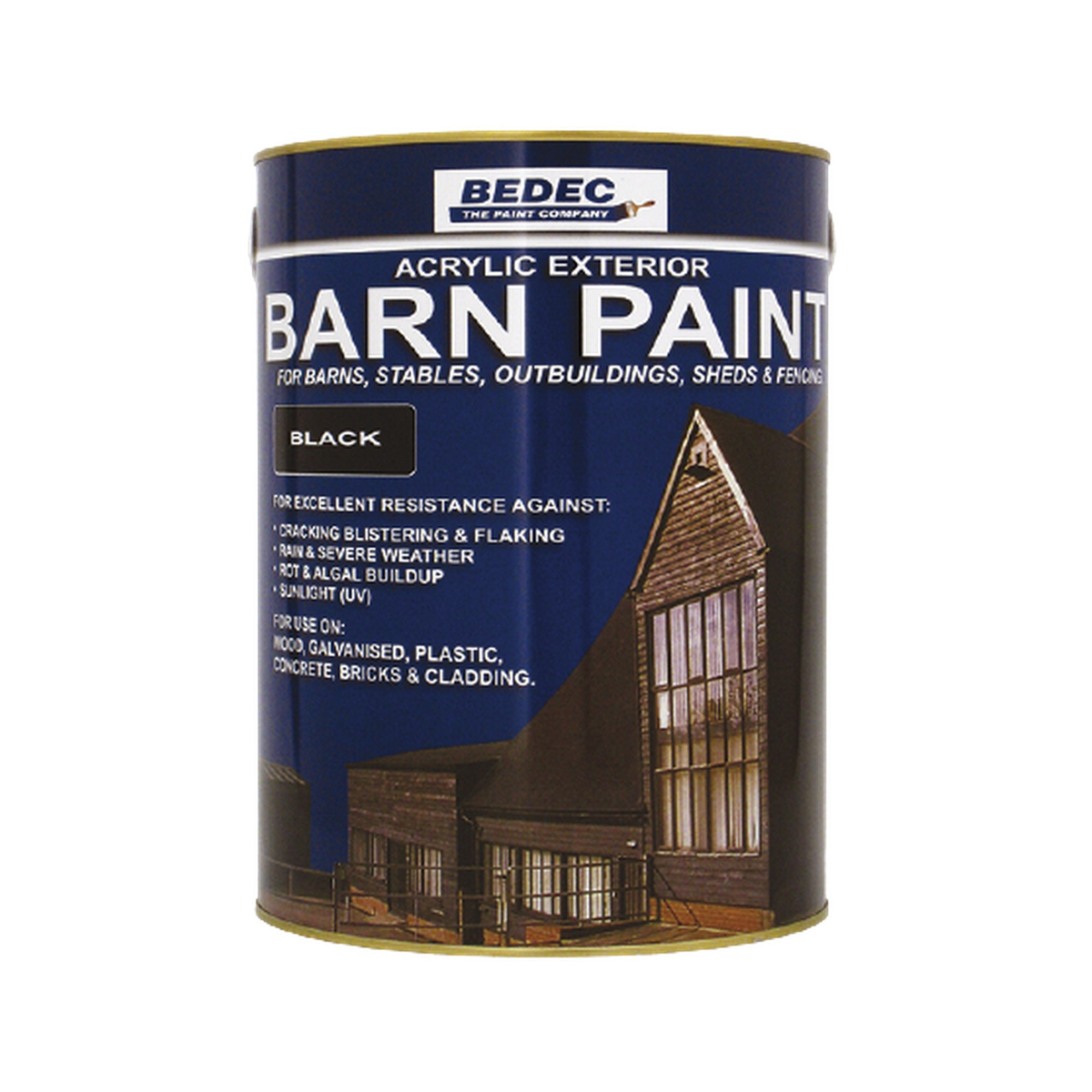 Bedec Barn Paint 2.5L tin in matt anthracite
