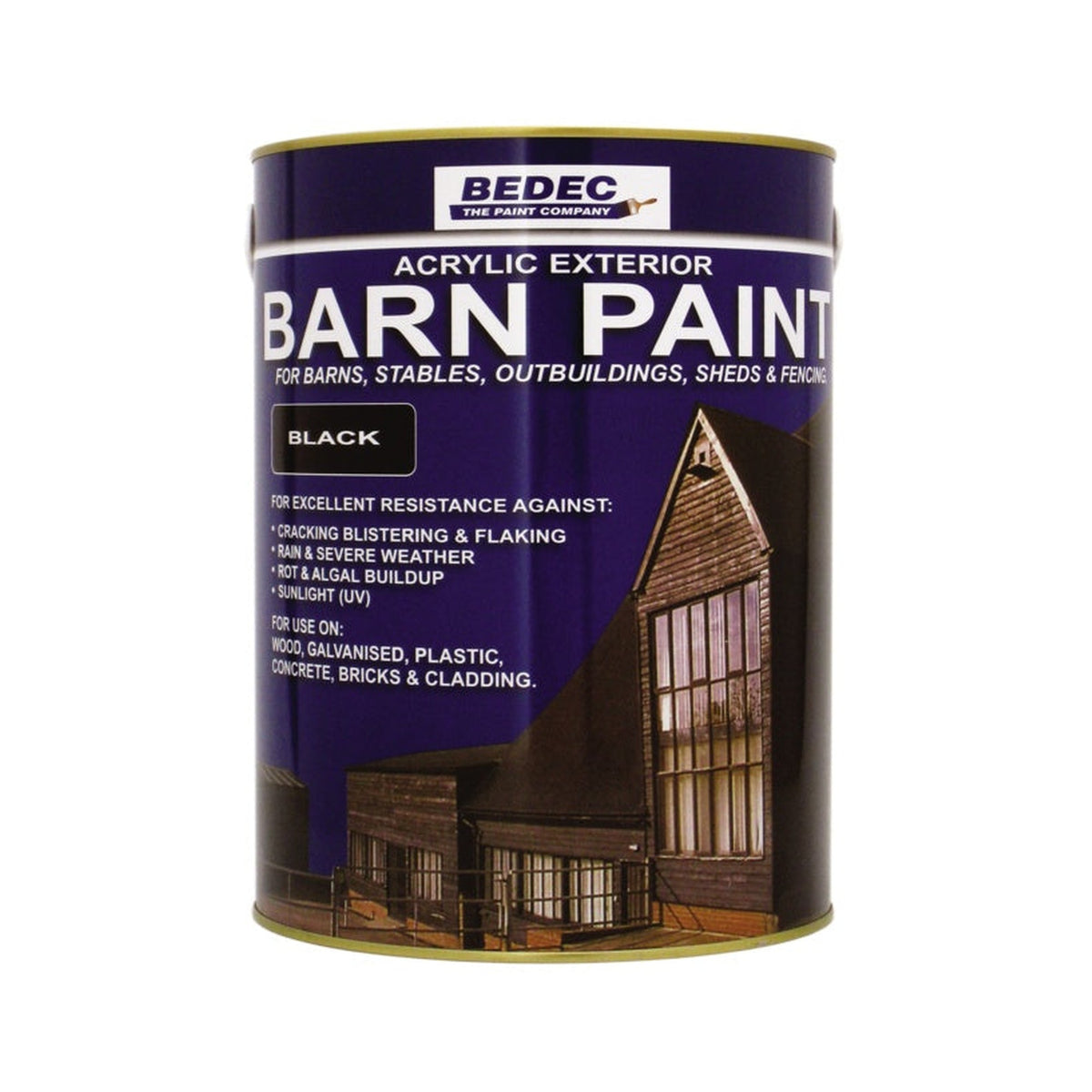 Bedec matt black barn paint 2.5L