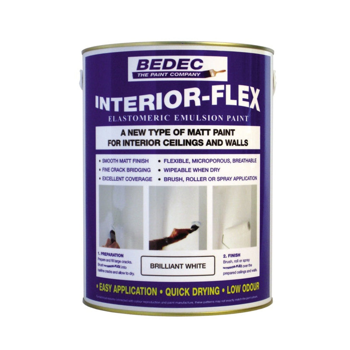 Bedec Interior Flex Matt 2.5L tin in Magnolia