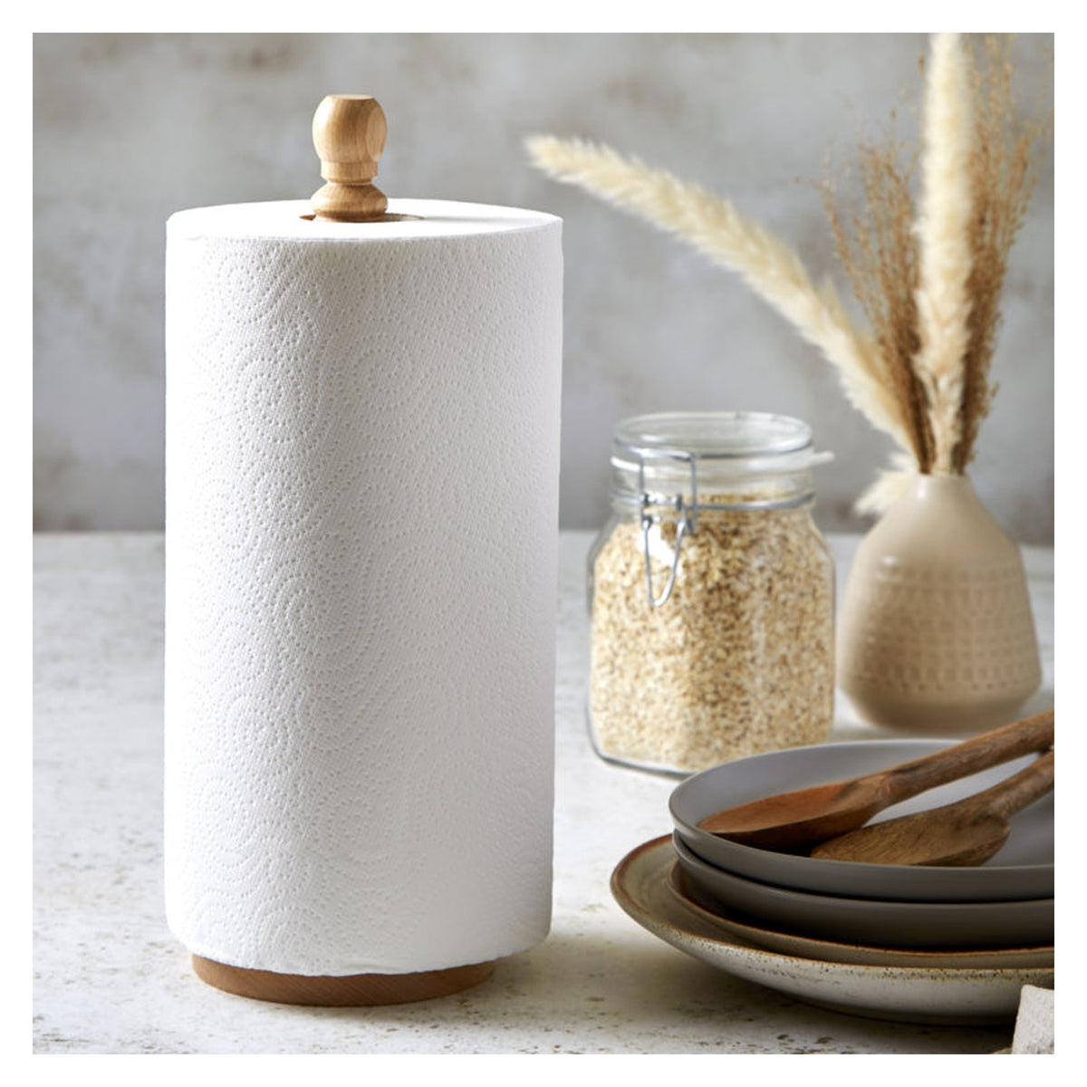 Beech Paper Towel Holder, view 5