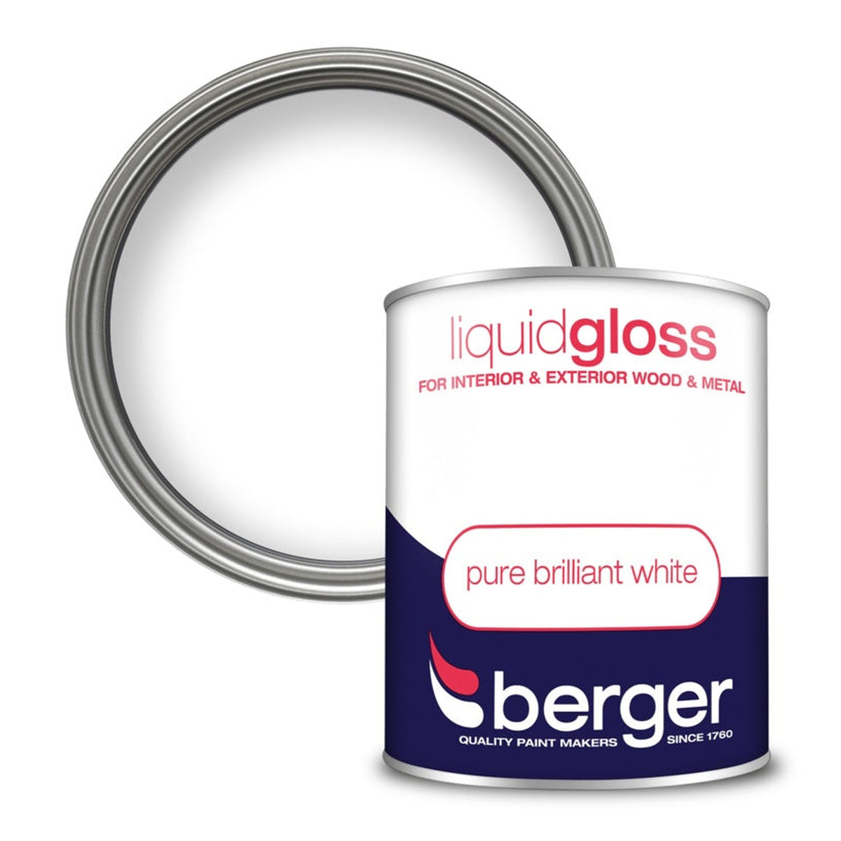 Berger Liquid Gloss Pure Brilliant White 750ml tin