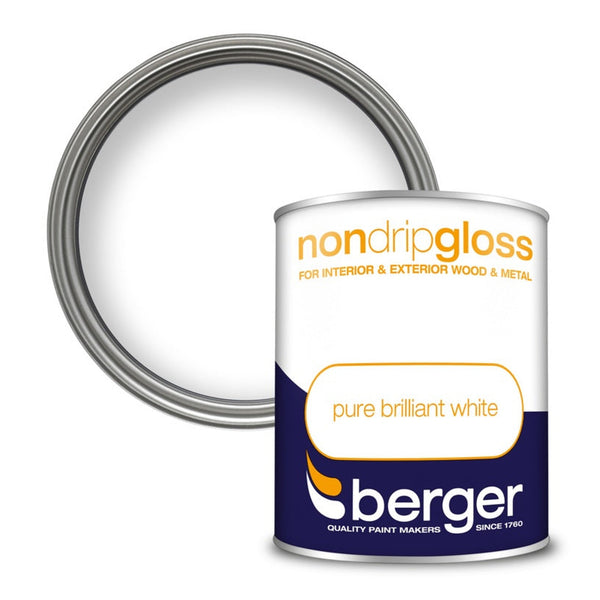 Berger Non Drip Gloss Pure Brilliant White 750ml