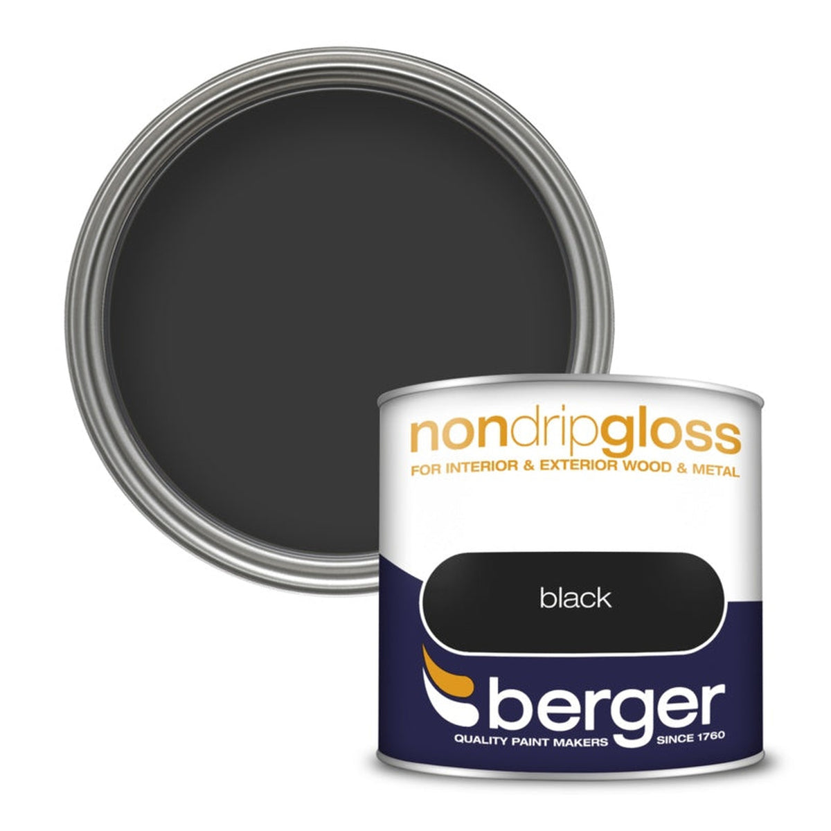 Berger Non Drip Gloss black 250ml