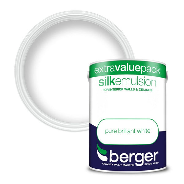 Berger Silk Emulsion Pure Brilliant White 3L tin