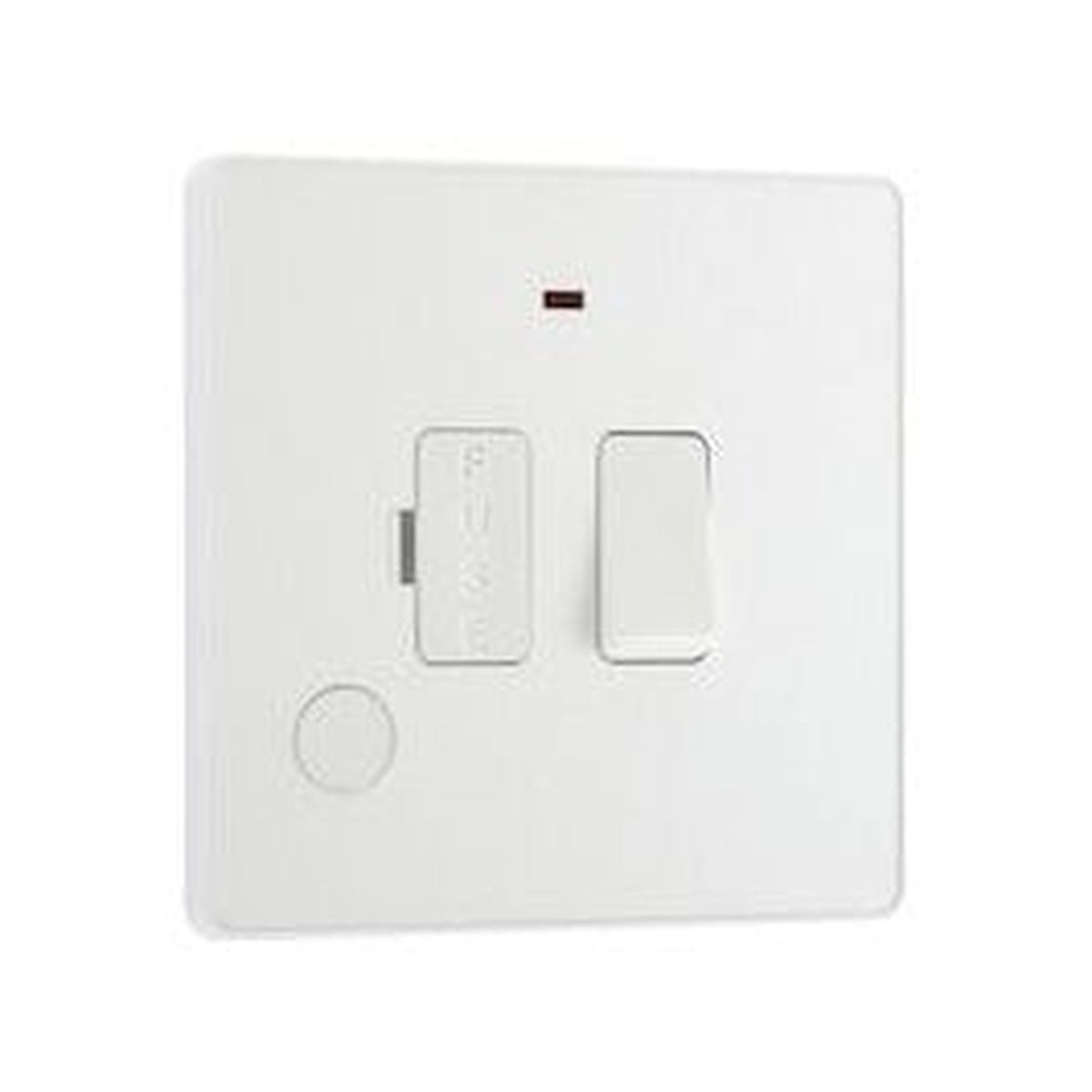BG pearlescent white 13A switched fused spur with LED