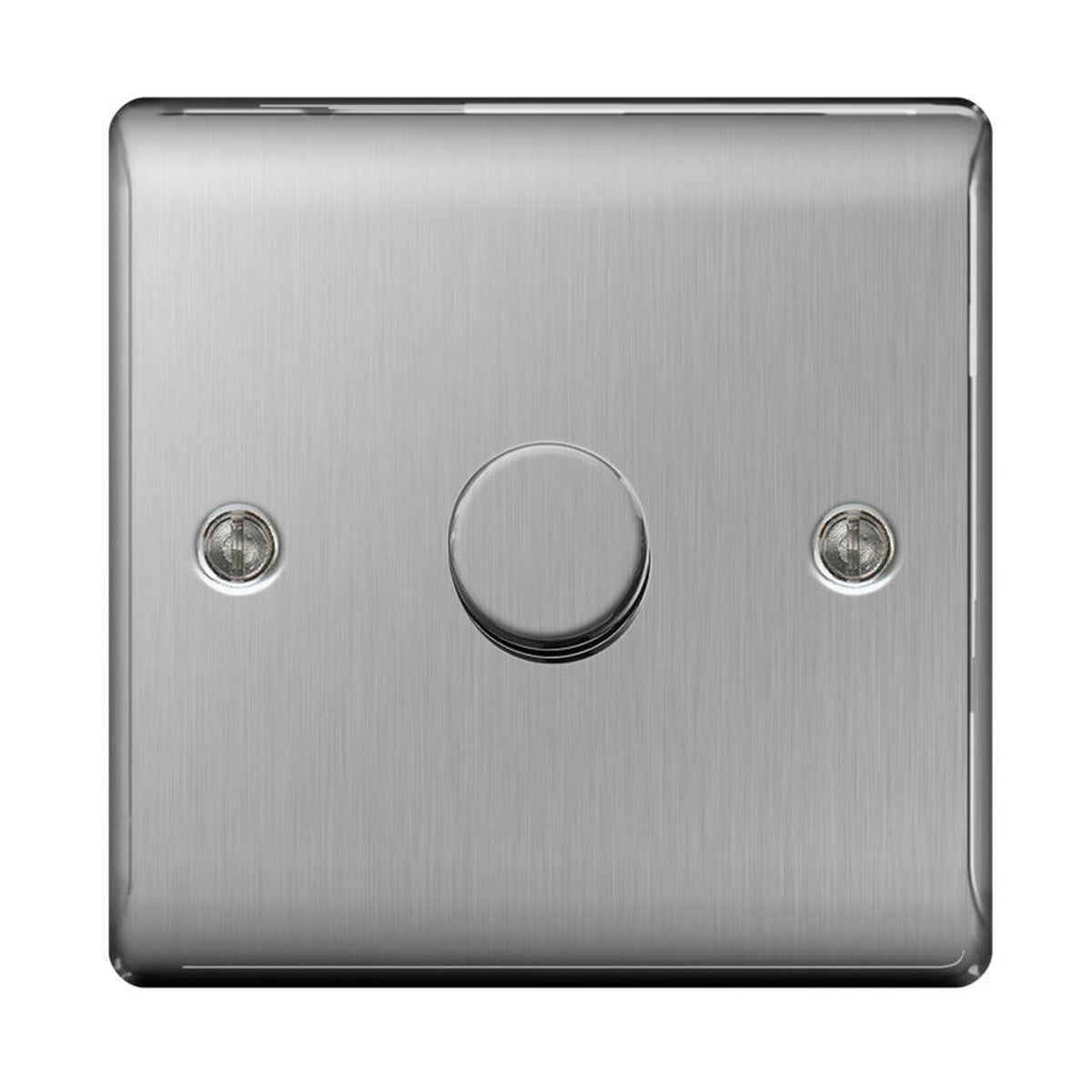 BG brushed steel 400W 2 way 1 gang dimmer switch