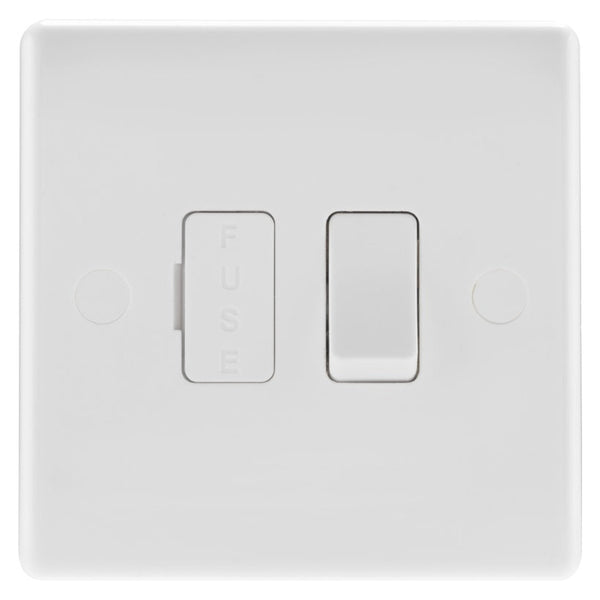 BG moulded white 13A switched and fused connection unit
