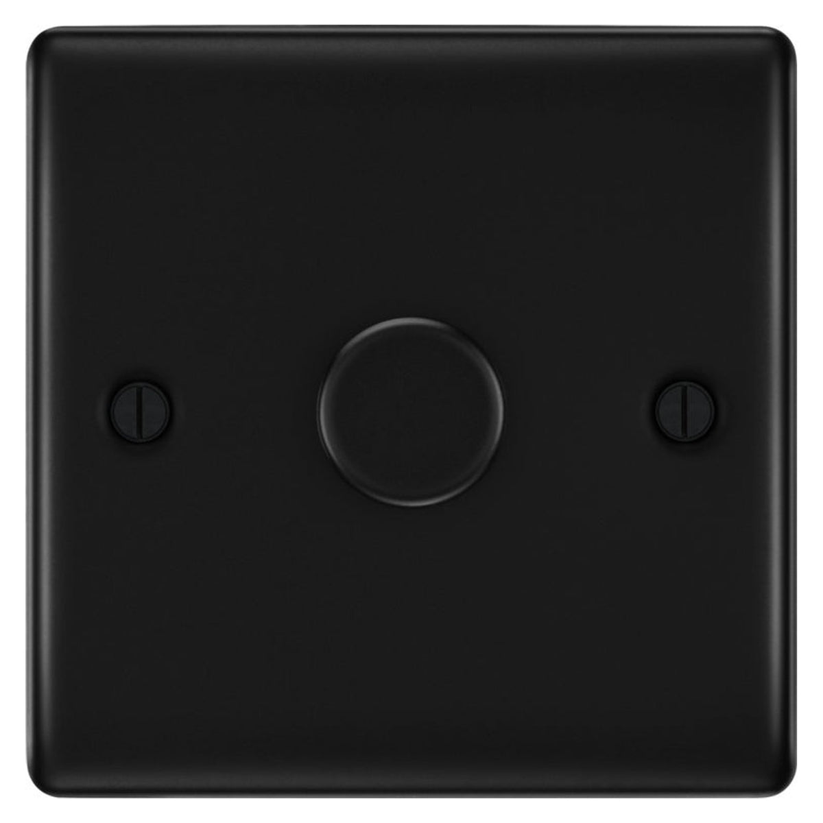 BG 200W matt black single dimmer switch, view 2
