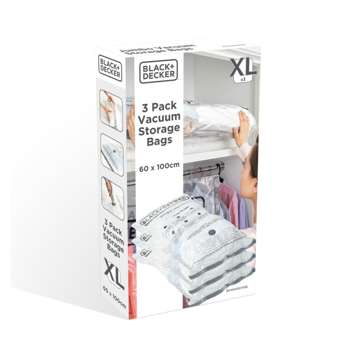 Black+Decker jumbo vacuum storage bags pack of 3