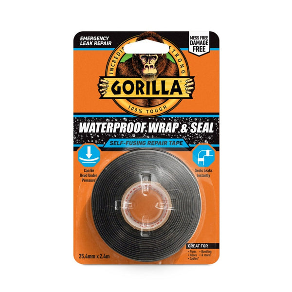 Black Silicone Tape Waterproof Wrap & Seal - 25.4mm x 2.4m